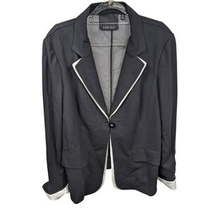 Carlisle Wool Blazer with Contrasting Trim Sz 18